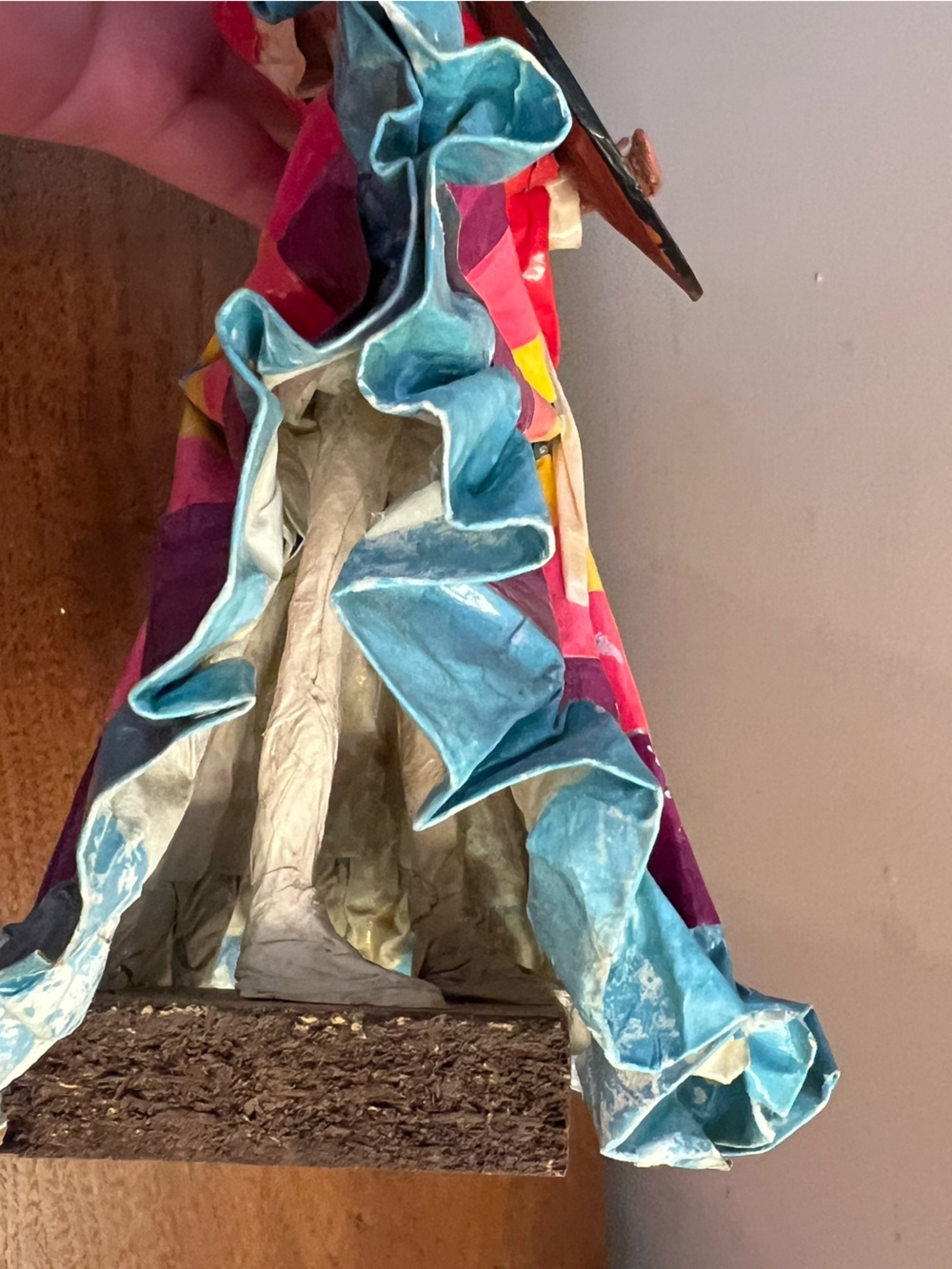 Vintage Mexican Traditional Handmade Folk Art Paper Mache Dancer - Picture 6 of 7